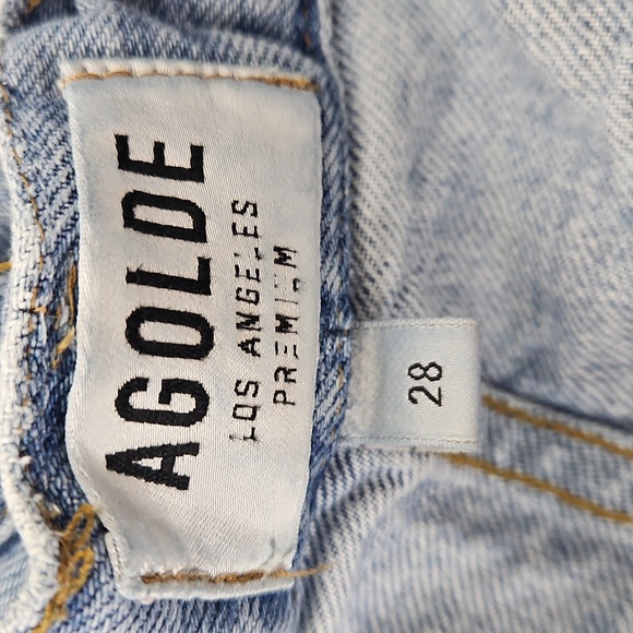 Agolde High Rise Jamie 100% Organic Cotton Jeans Made In USA Cut #48604 Sz 28 - Picture 4 of 9